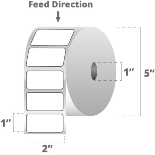 Zebra 2" x 1" DT Labels